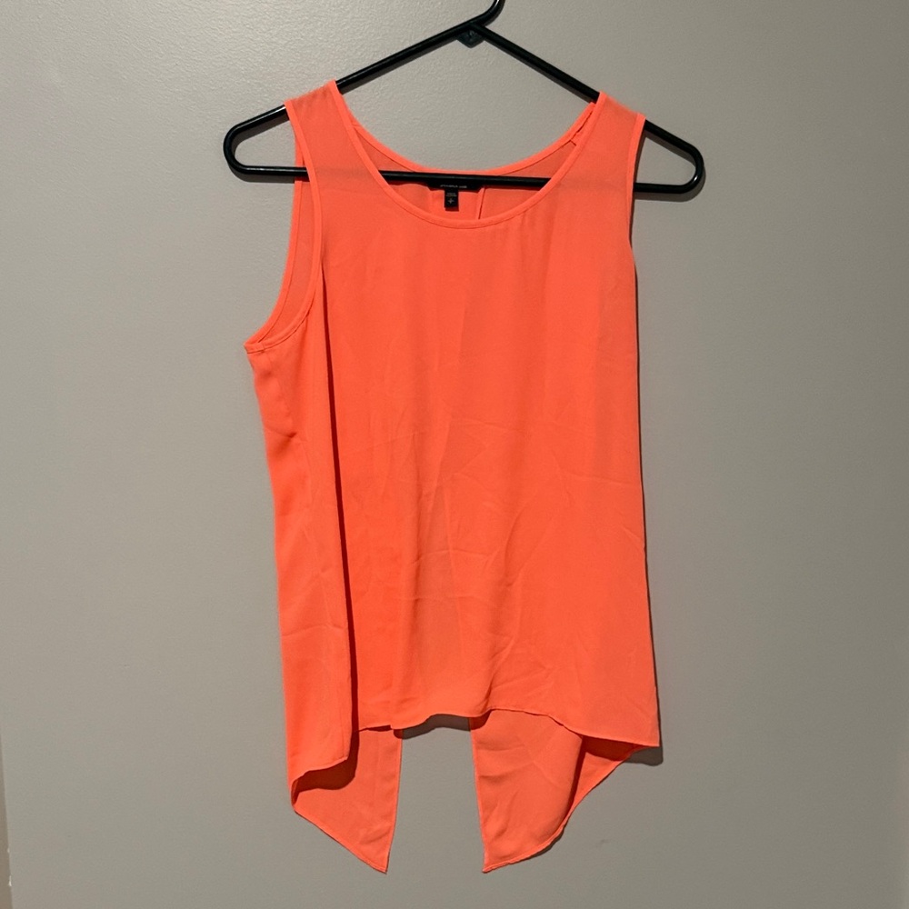 Express Bright Orange split back Tank Top